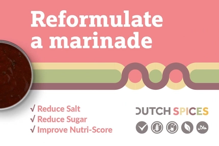 Image Banner with an image of sauce and company logo with food icons