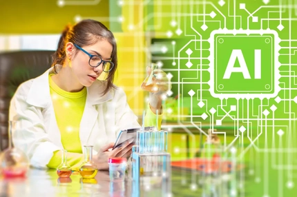 Image Female scientist in lab.