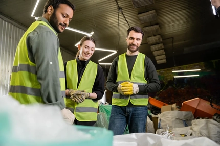 Image Recycling facility worker
