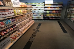 Supermarket shelves