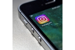 Instagram icon on smart phone