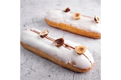 Donuts covered in white cream
