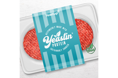 Image Yeastin burger patties in plastic packaging.