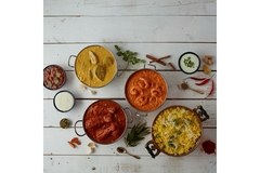 Image Plates of diverse foods.