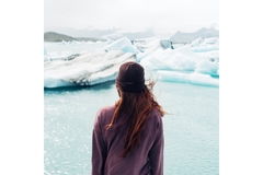 Image woman in antarctica