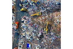 aerial view of landfill