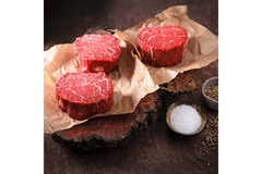 Three beef steak cuts.