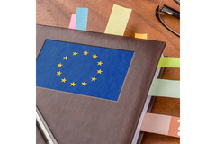 Image Book with EU flag on it.