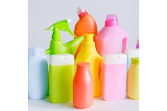 Image A collection of unbranded home cleaning products.
