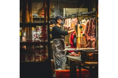 Image man working in a slaughterhouse