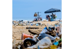Image Piles Of Garbage By The Shore