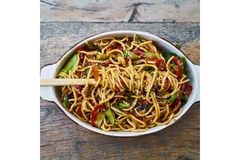 Image Bowl of healthy noodles.