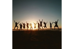 Image Group of people jumping.