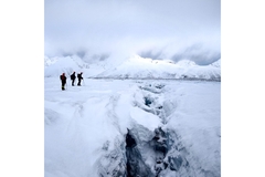 Image Large crevasses on Hansbreen glacier, Spitsbergen