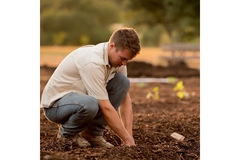 Image Farmer in the field, planting
