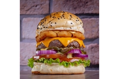 Image A plant-based burger.