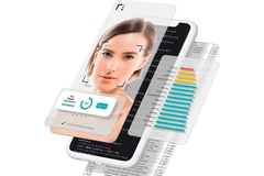Image A smartphone displaying the interface of Revieve's AI-powered skin diagnosis tool.