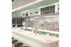 Image Chanel's pop-up diner.