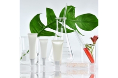 Image A laboratory equipment set decorated with botanicals.