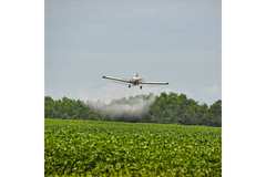 Image Crop dusting with a drone.