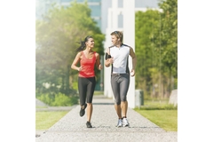 Two people running.