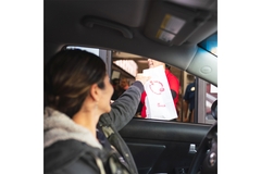 Image Fast food collection point from car.
