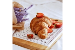 Croissant with strawberries.
