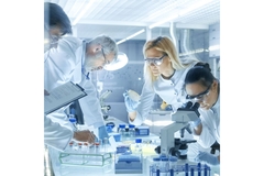 Image Group of researchers in a lab, doing nutrition research.