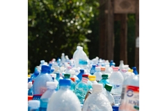 Image Beverage plastic bottles in different sizes and colors.