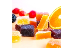 Image An array of fruit gummies.