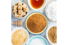 Image Various types of sugar.