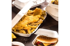 Image Fast food in clamshell packagng.
