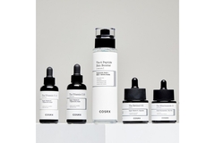 Image Five products from Cosrx in a line.