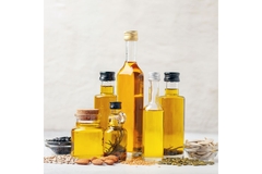 Image Various types of vegetable oil.