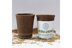 Two millet-based drinking cups.