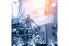 Image Plastic bottle production.