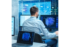 Image Data scientist at computer.