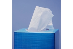 Blue tissue box.