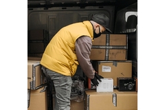 Image a man delivering online shopping packages