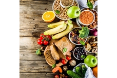 Image A variety of foods rich in fiber.