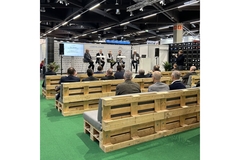 Image Presentation in front of audience at a trade show.