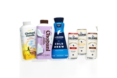 Image Chobani and La Colambe coffee products in cartons.