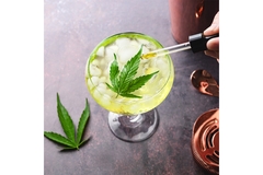 Image CBD cocktail on table.