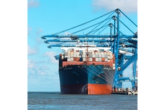 Image Freight ship at harbour.