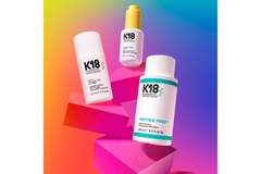 Image Three K18 hair care products.