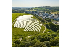 Solar panels viewed from the top.