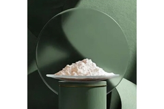 Powder on plate.