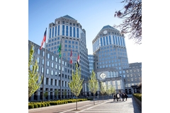 Image The outside of the P&G headquarters.