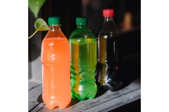 Image Plastic bottles of different sorts on table