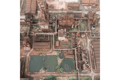 Image aerial view of a factory
